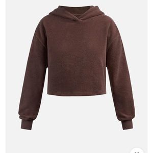 OGL Polar Fleece Drop Shoulder Cropped Hoodie